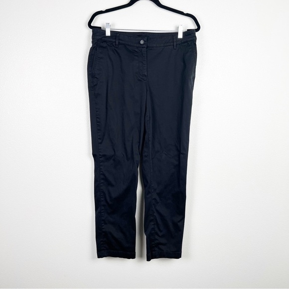 Tommy Bahama Pants - Tommy Bahama Womens Black Tapered Ankle Zip Pants Size 12 Cotton Tencel Stretch